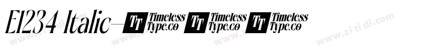 E1234 Italic字体转换